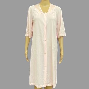 Vintage Vassarette Applique Robe/Lounge Dress Size Small